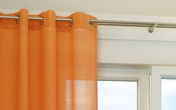 Ösengardinen Orange, orange Ösenvorhänge