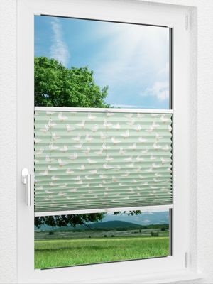 LYSEL HOME Plissee 435A Möwen Fensteransicht